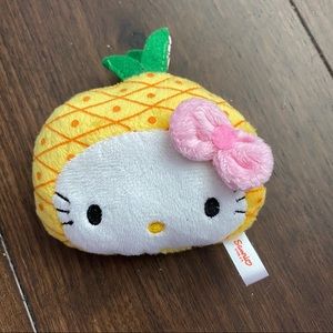Hello kitty pineapple plush retractable cardholder